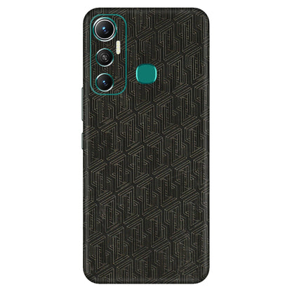 INFINIX Phone Skins (All Models) - Black Abstract Pattern - 3D Embossed Finish (L-117) Infinix Hot 11
