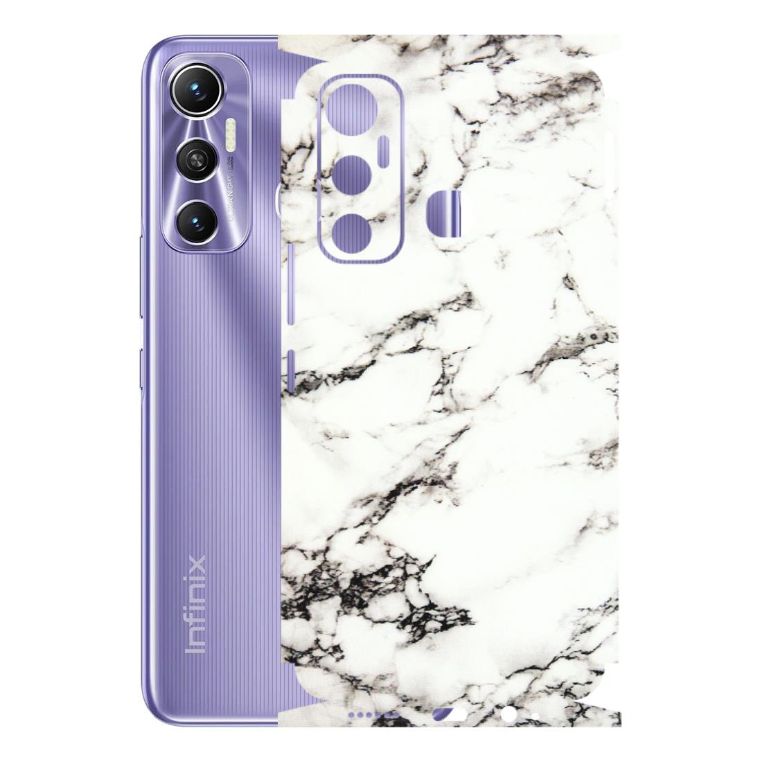 INFINIX Phone Skins (All Models) - Black and White Marble Texture - 3D Embossed Finish (L-124) Infinix Hot 11