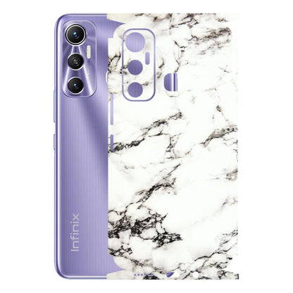 INFINIX Phone Skins (All Models) - Black and White Marble Texture - 3D Embossed Finish (L-124) Infinix Hot 11