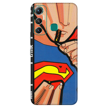 INFINIX Phone Skins (All Models) - Superman Sutta - 3D Embossed Finish (L-130) Infinix Hot 11
