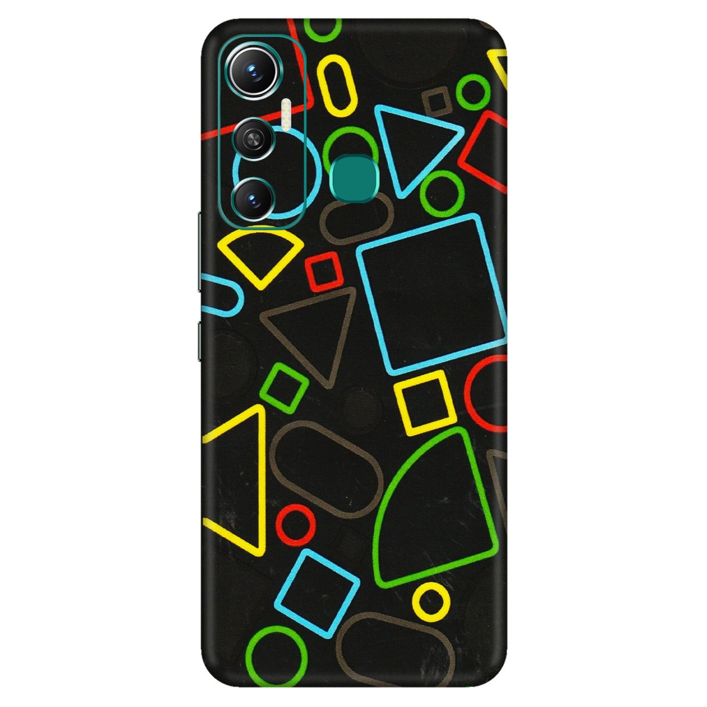 INFINIX Phone Skins (All Models) - Black Shapes - 3D Embossed Finish (L-131) Infinix Hot 11