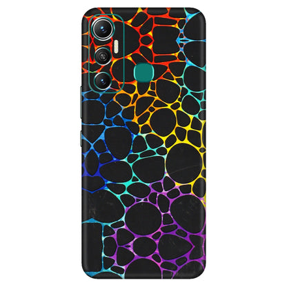 INFINIX Phone Skins (All Models) - Abstract Art MultiColour - 3D Embossed Finish (L-133) Infinix Hot 11