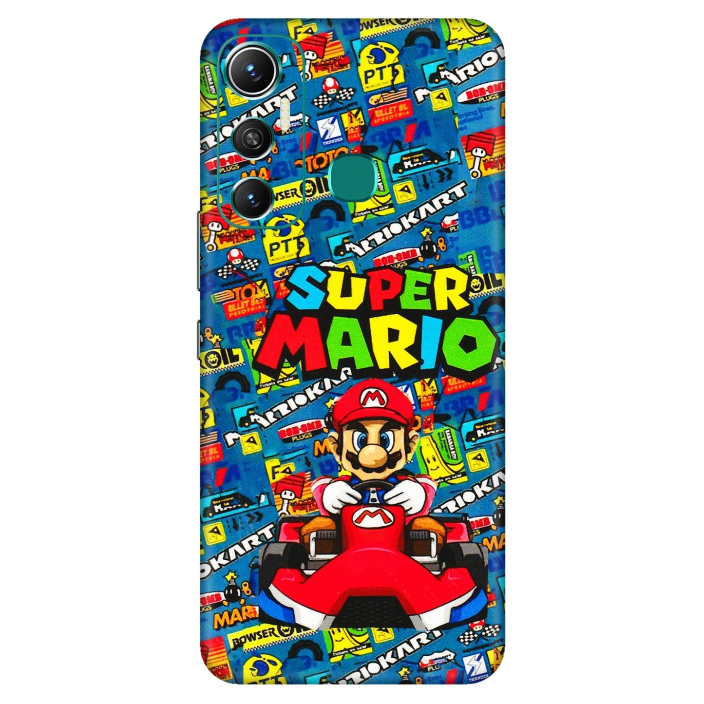 INFINIX Phone Skins (All Models) - Super Mario Kart - 3D Embossed Finish (L-140) Infinix Hot 11