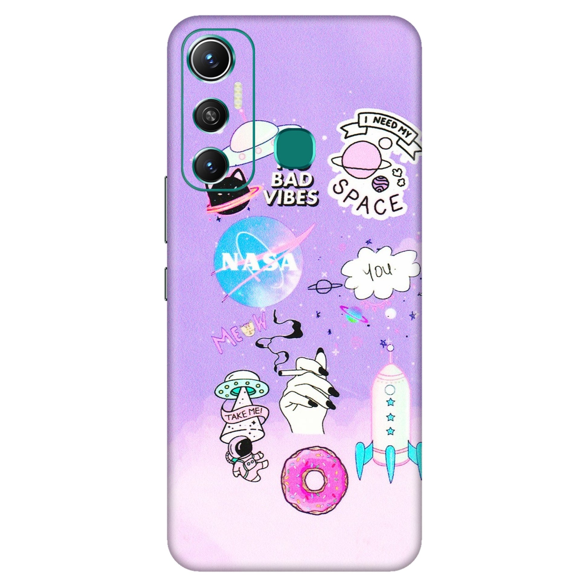 INFINIX Phone Skins (All Models) - I Need My Nasa Skin - 3D Embossed Finish (L-149) Infinix Hot 11