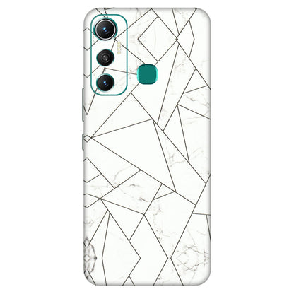 INFINIX Phone Skins (All Models) - Luxury White Marble Effect - 3D Embossed Finish (L-168) Infinix Hot 11