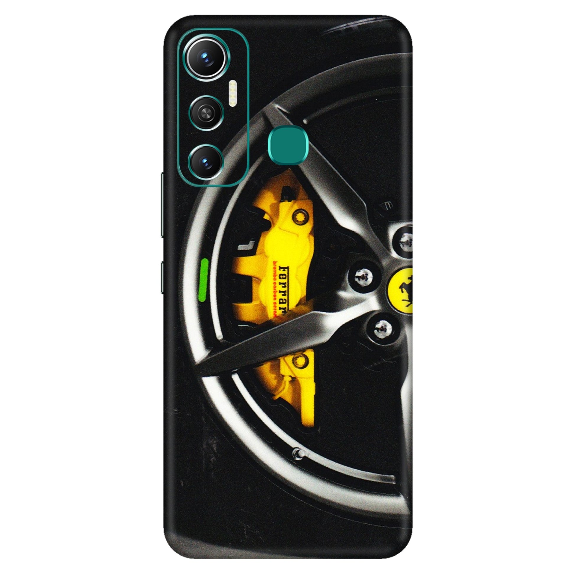 INFINIX Phone Skins (All Models) - Ferrari Wheel Alloy - 3D Embossed Finish (L-173) Infinix Hot 11