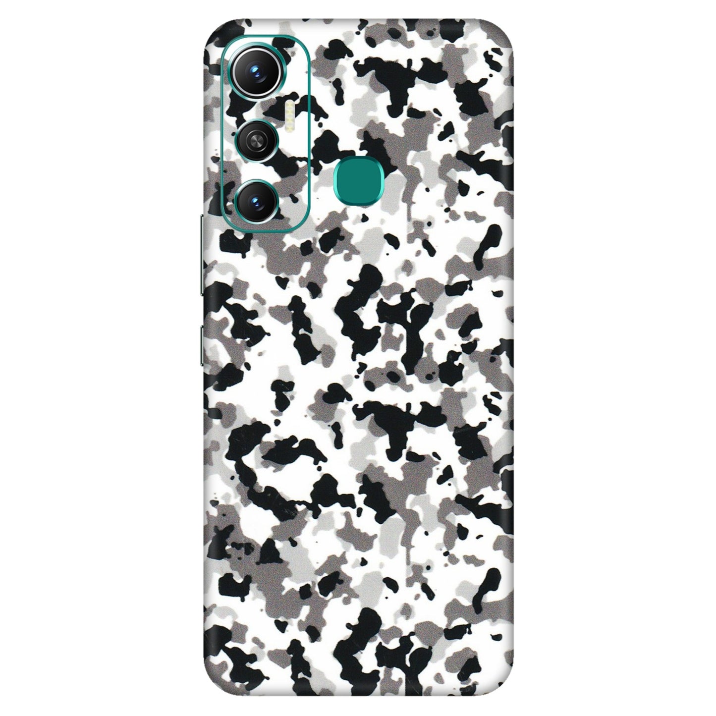 INFINIX Phone Skins (All Models) - White Black Camouflage - 3D Embossed Finish (L-18) Infinix Hot 11