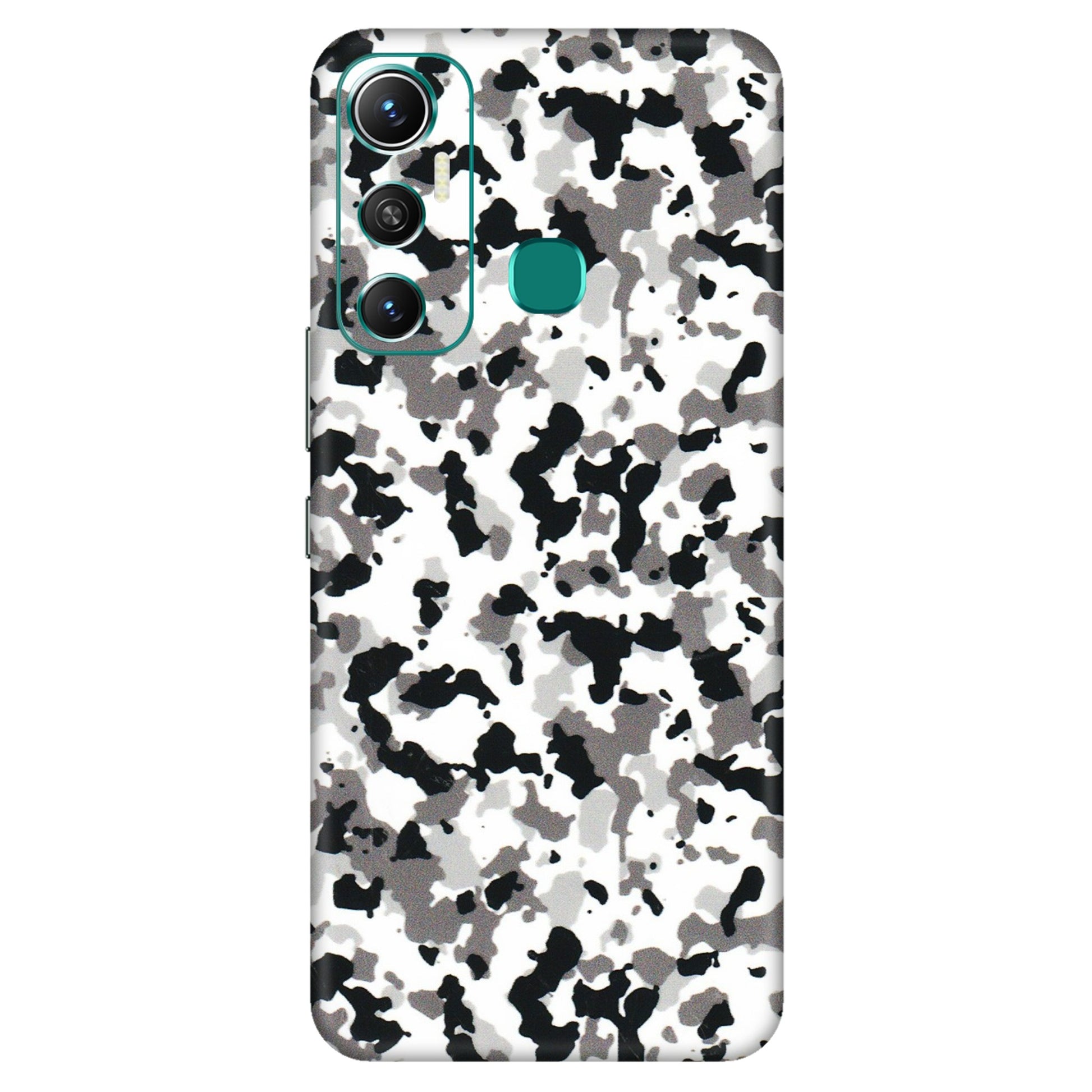INFINIX Phone Skins (All Models) - White Black Camouflage - 3D Embossed Finish (L-18) Infinix Hot 11