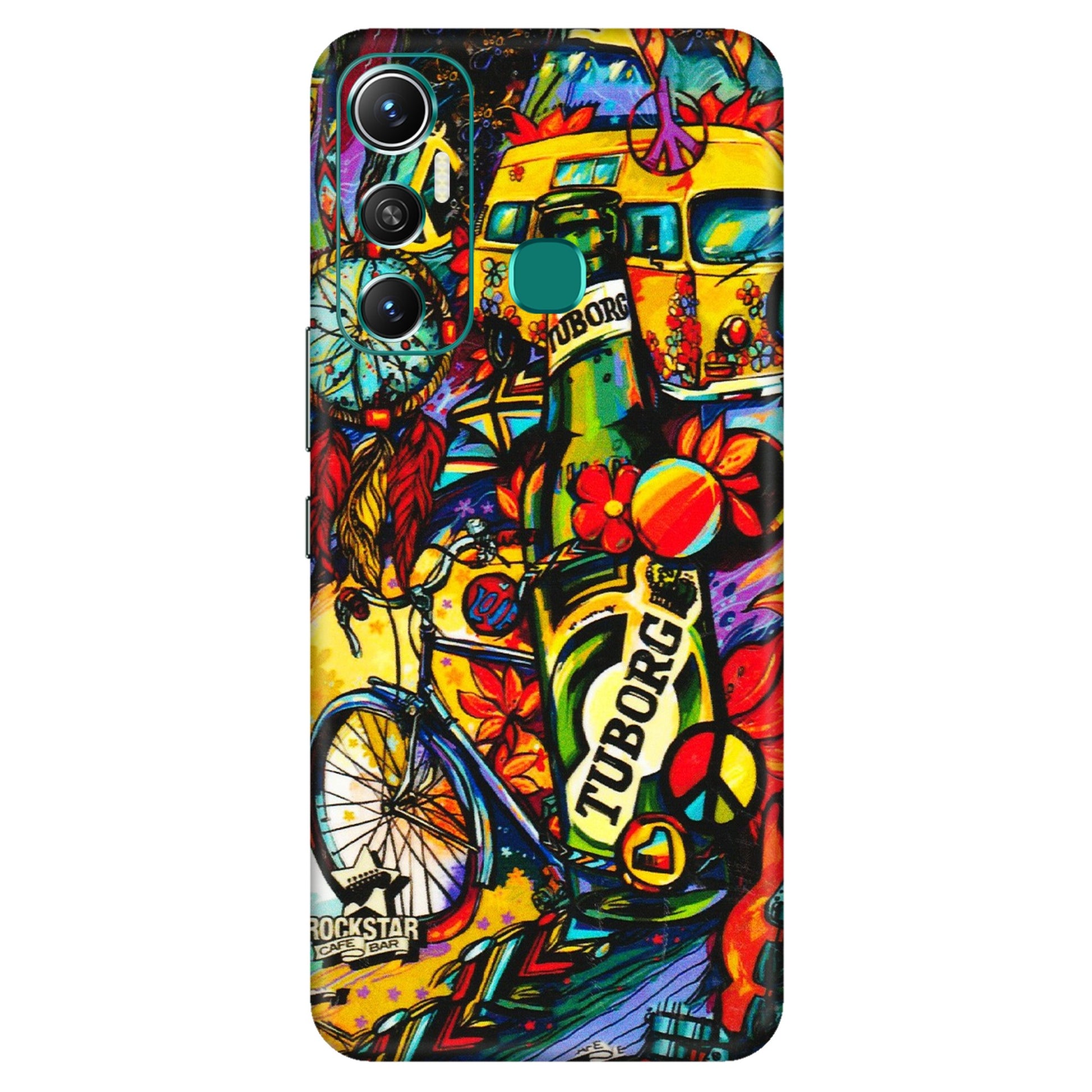 INFINIX Phone Skins (All Models) - Cool Beer Bottle - 3D Embossed Finish (L-193) Infinix Hot 11