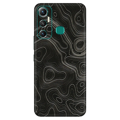 INFINIX Phone Skins (All Models) - Black Swirl - 3D Embossed Finish (L-196) Infinix Hot 11