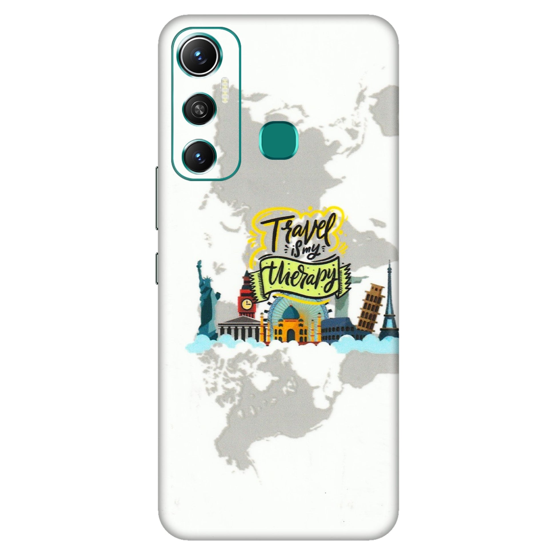 INFINIX Phone Skins (All Models) - Travel Therapy - 3D Embossed Finish (L-199) Infinix Hot 11
