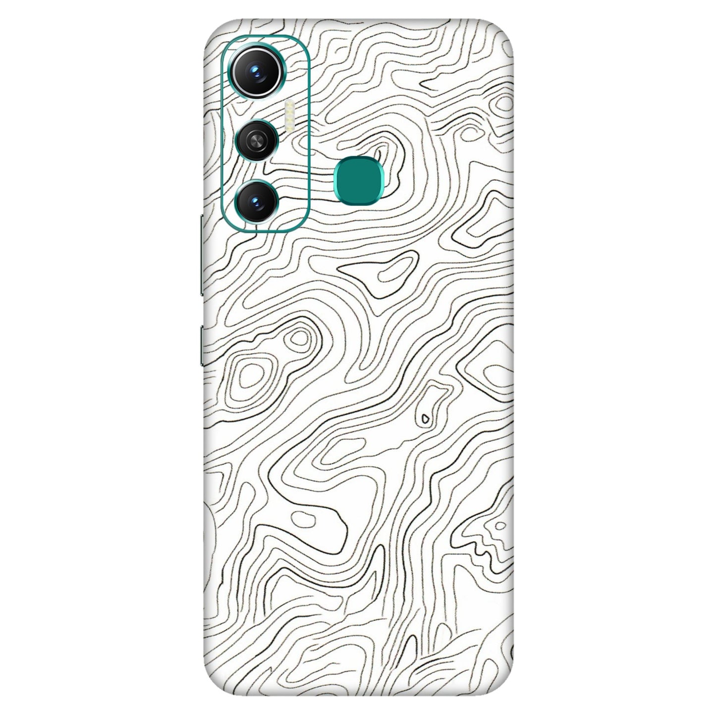 INFINIX Phone Skins (All Models) - White Black Swirls - 3D Embossed Finish (L-219) Infinix Hot 11