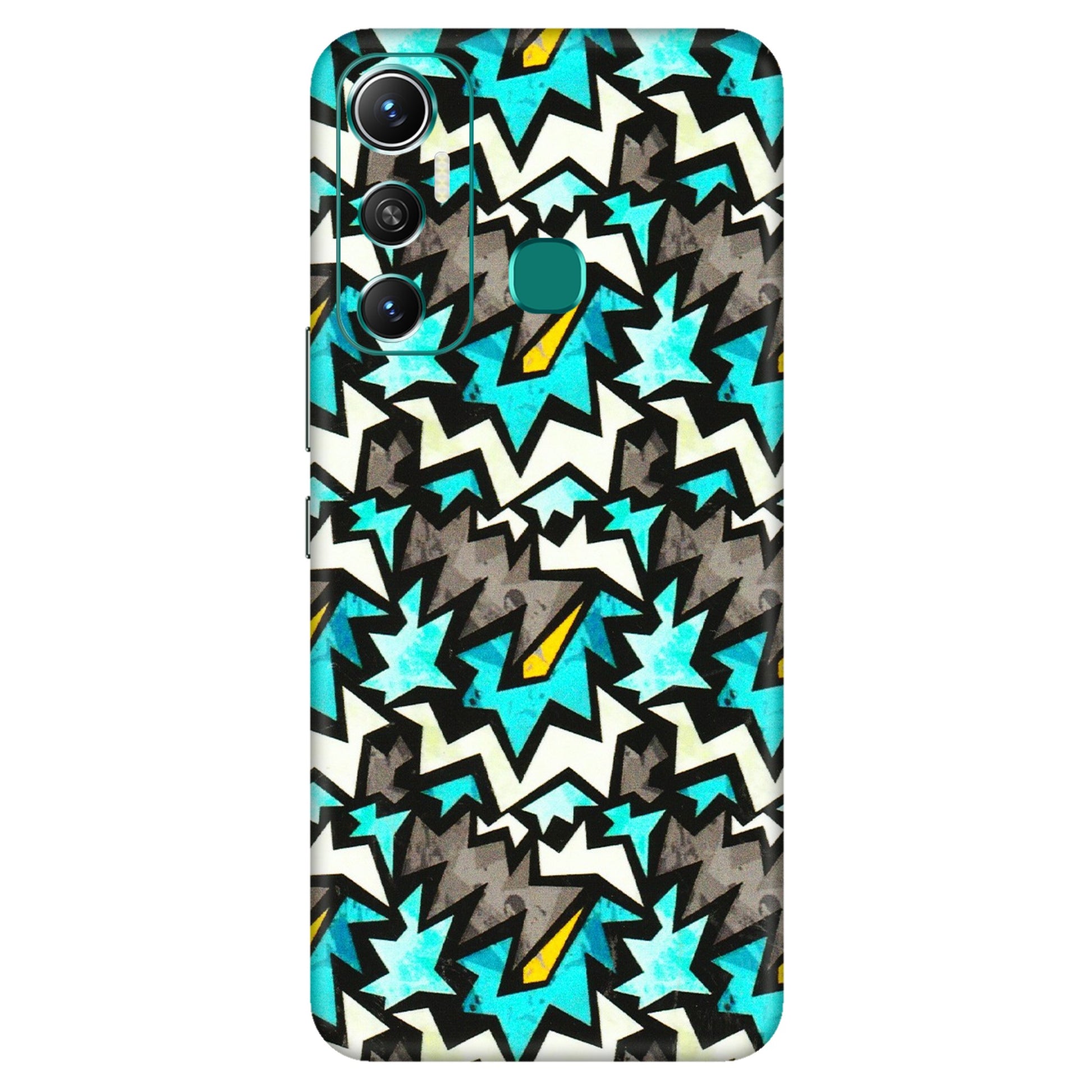 INFINIX Phone Skins (All Models) - Funky Zig Zag - 3D Embossed Finish (L-223) Infinix Hot 11