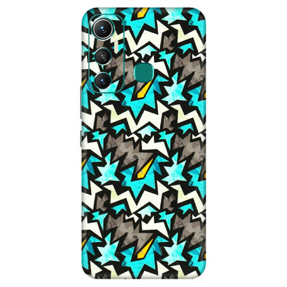 INFINIX Phone Skins (All Models) - Funky Zig Zag - 3D Embossed Finish (L-223) Infinix Hot 11