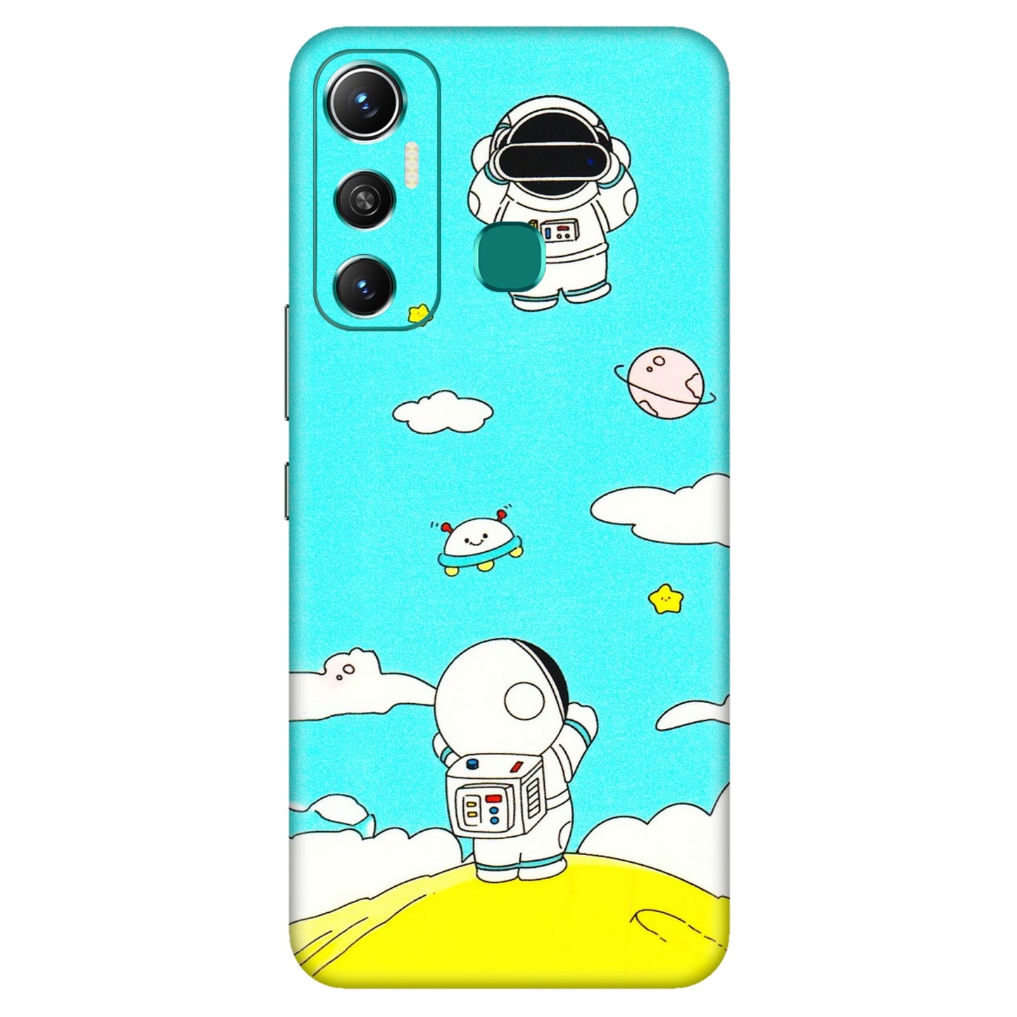 INFINIX Phone Skins (All Models) - Blue Skies Astro Float - 3D Embossed Finish (L-230) Infinix Hot 11