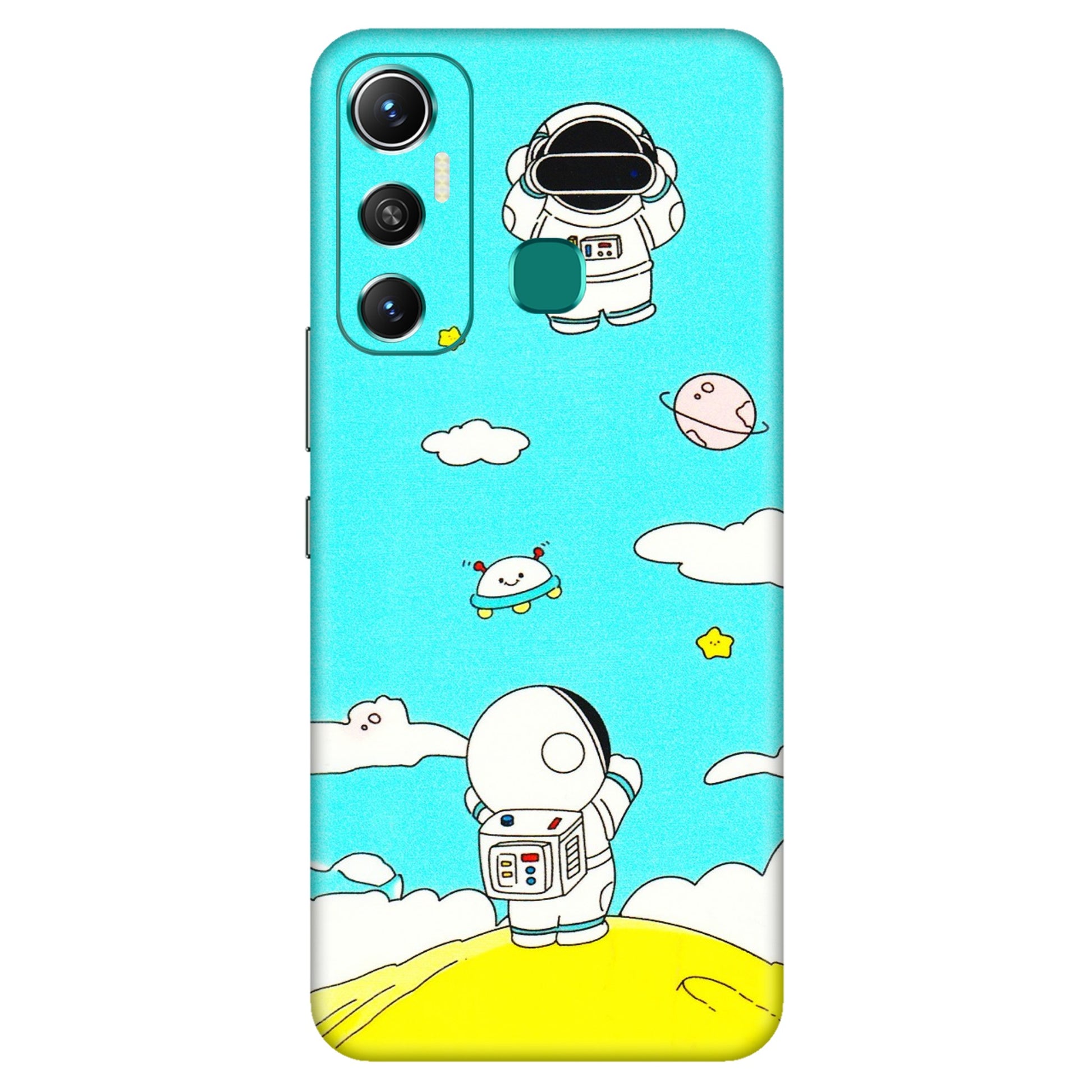 INFINIX Phone Skins (All Models) - Blue Skies Astro Float - 3D Embossed Finish (L-230) Infinix Hot 11