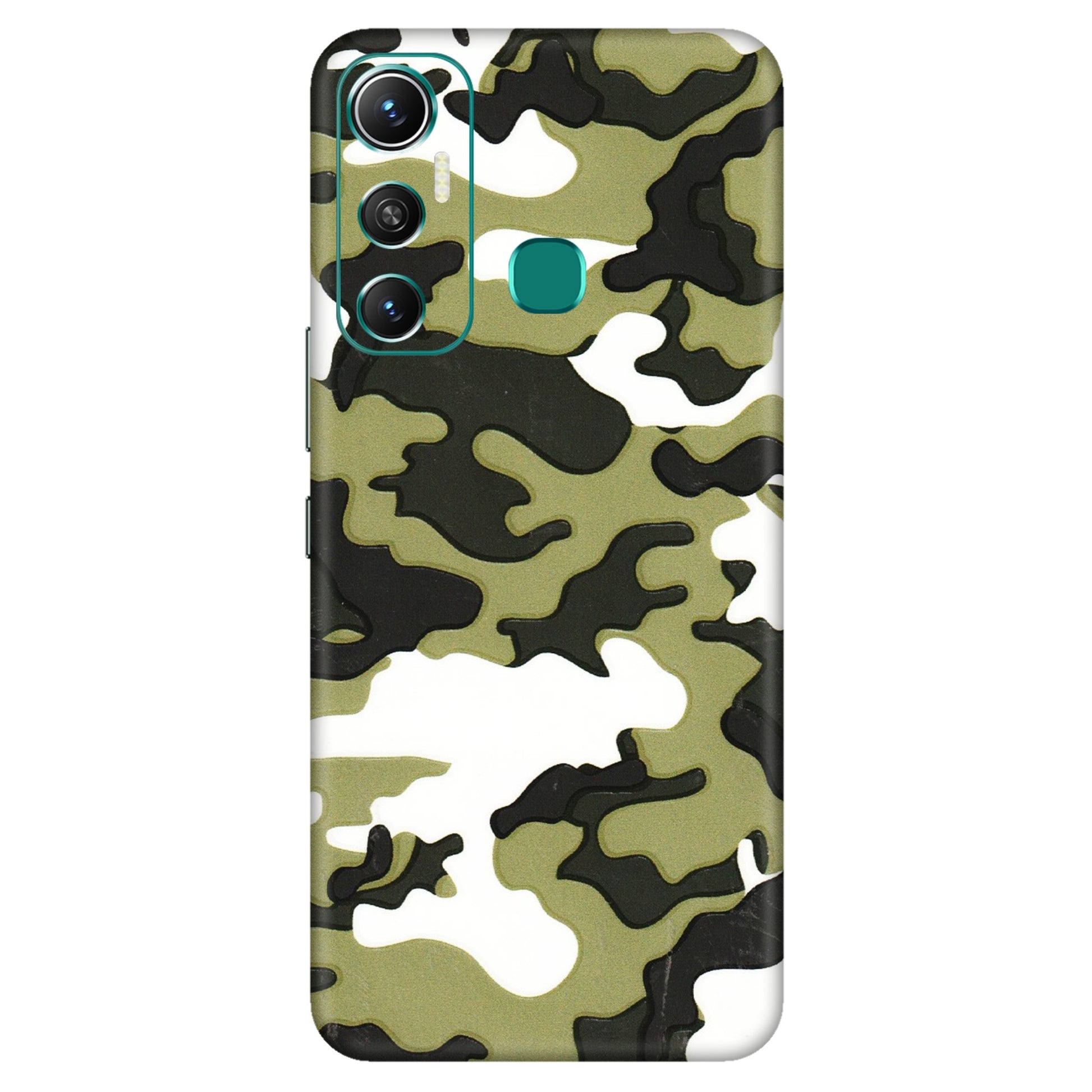INFINIX Phone Skins (All Models) - Camouflages White And Green - 3D Embossed Finish (L-243) Infinix Hot 11