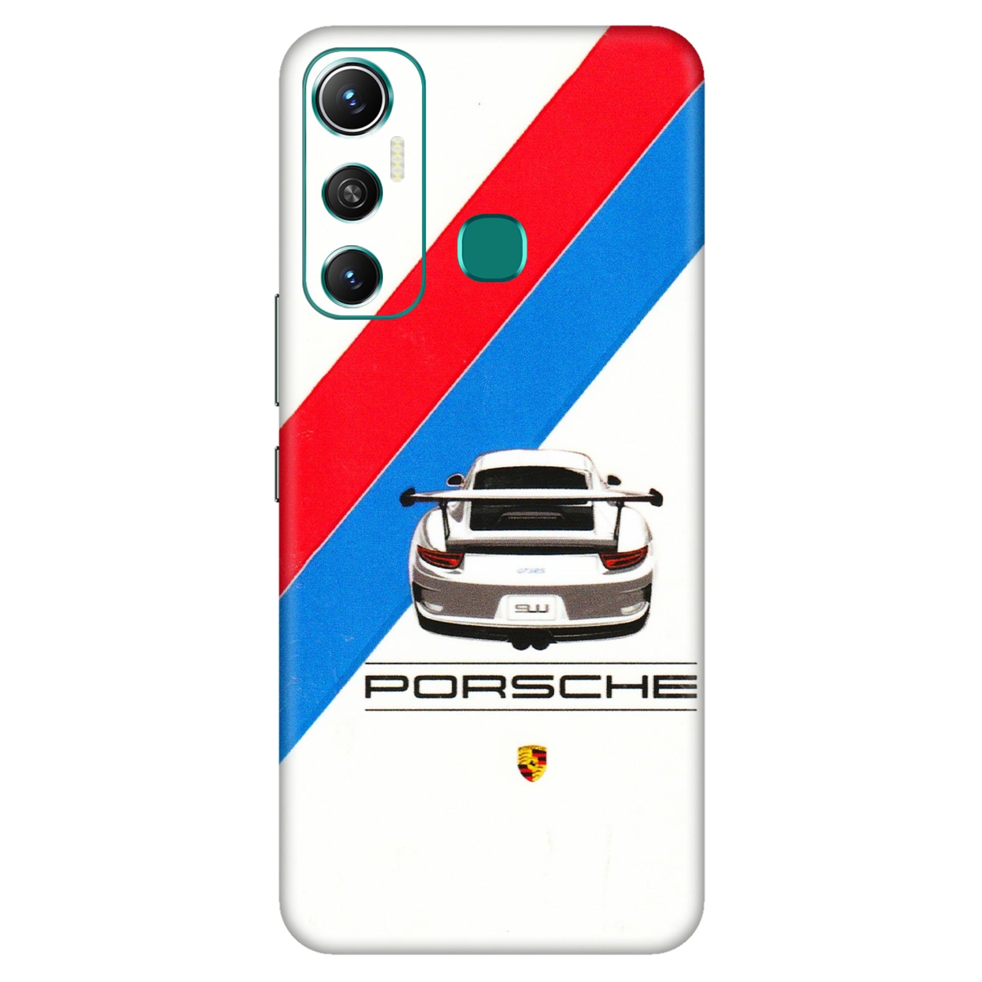 INFINIX Phone Skins (All Models) - Porche Car Sober Logo - 3D Embossed Finish (L-248) Infinix Hot 11
