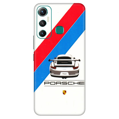 INFINIX Phone Skins (All Models) - Porche Car Sober Logo - 3D Embossed Finish (L-248) Infinix Hot 11