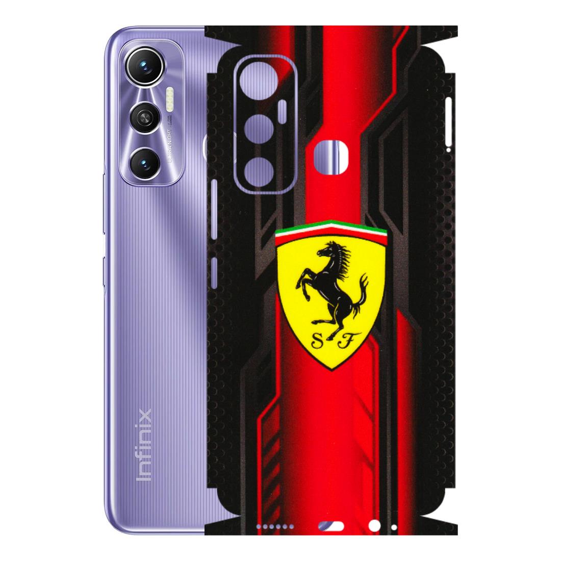 INFINIX Phone Skins (All Models) - Black Ferrari Logo - 3D Embossed Finish (L-253) Infinix Hot 11