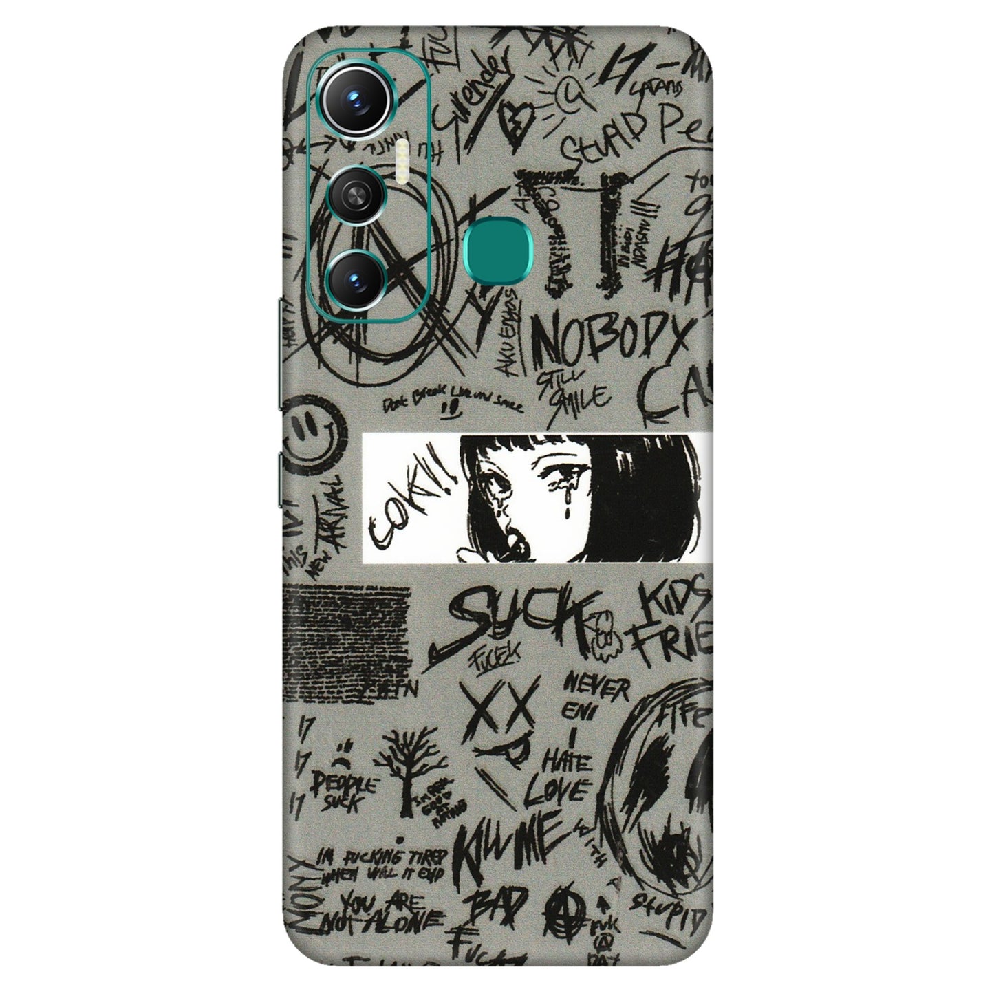 INFINIX Phone Skins (All Models) - Never Have Love Anime - 3D Embossed Finish (L-260) Infinix Hot 11