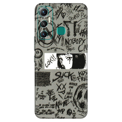 INFINIX Phone Skins (All Models) - Never Have Love Anime - 3D Embossed Finish (L-260) Infinix Hot 11