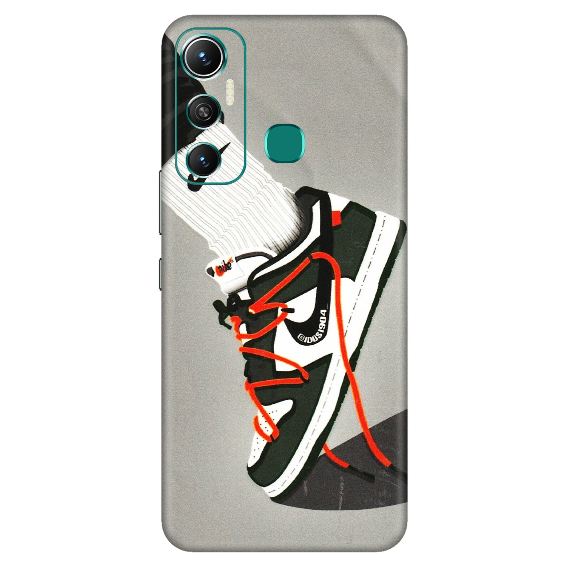 INFINIX Phone Skins (All Models) - New Grey Sneaker - 3D Embossed Finish (L-261) Infinix Hot 11