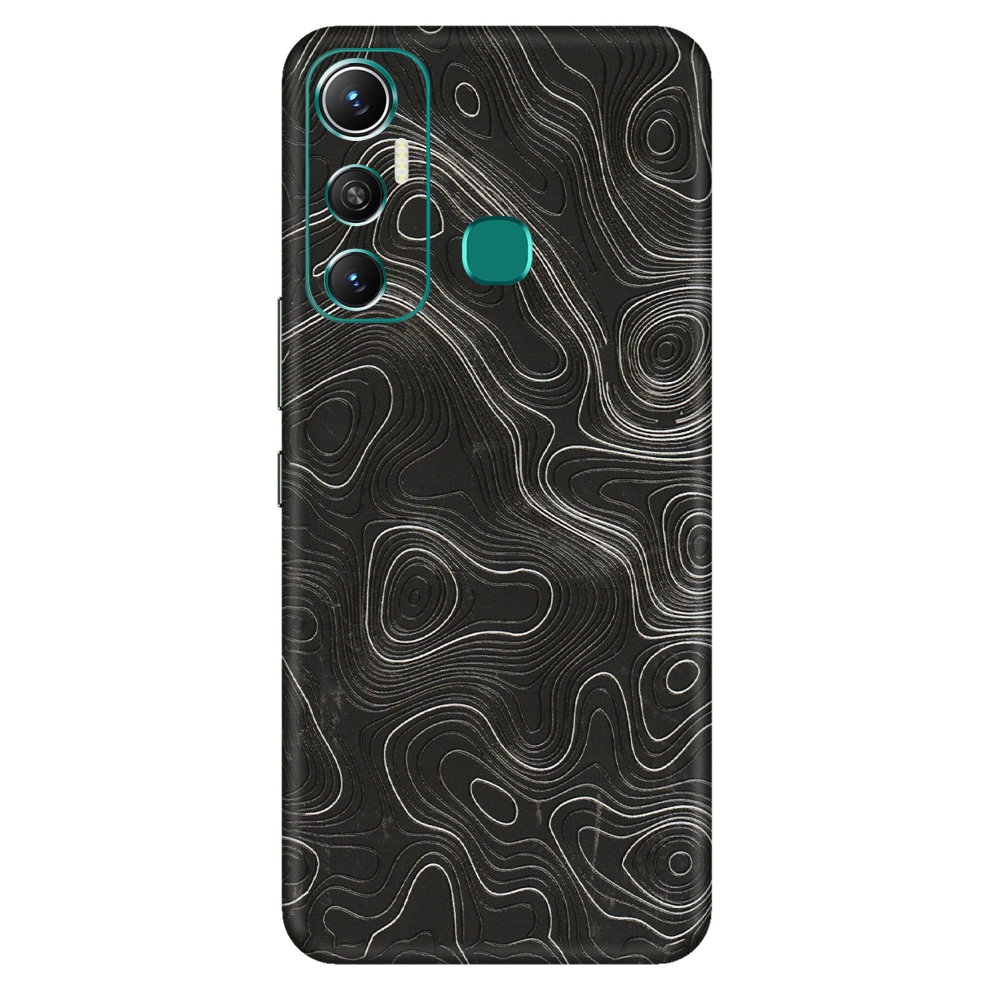 INFINIX Phone Skins (All Models) - Abstract White Line Map - 3D Embossed Finish (L-269) Infinix Hot 11