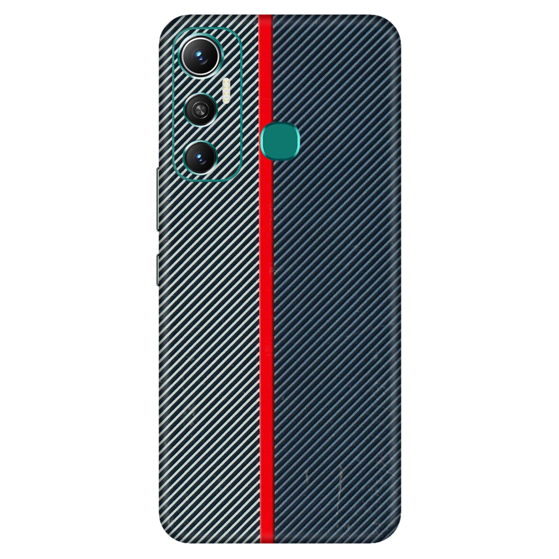 INFINIX Phone Skins (All Models) - Blue Sober Lines - 3D Embossed Finish (L-305) Infinix Hot 11