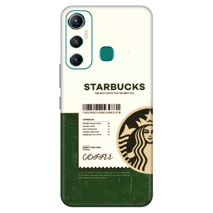 INFINIX Phone Skins (All Models) - Starbucks Barcode - 3D Embossed Finish (L-308) Infinix Hot 11