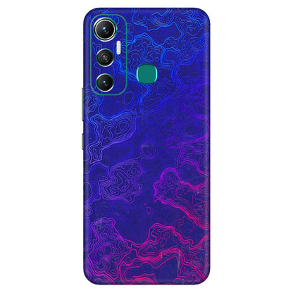 INFINIX Phone Skins (All Models) - Purple Ripples Swirl - 3D Embossed Finish (L-314) Infinix Hot 11