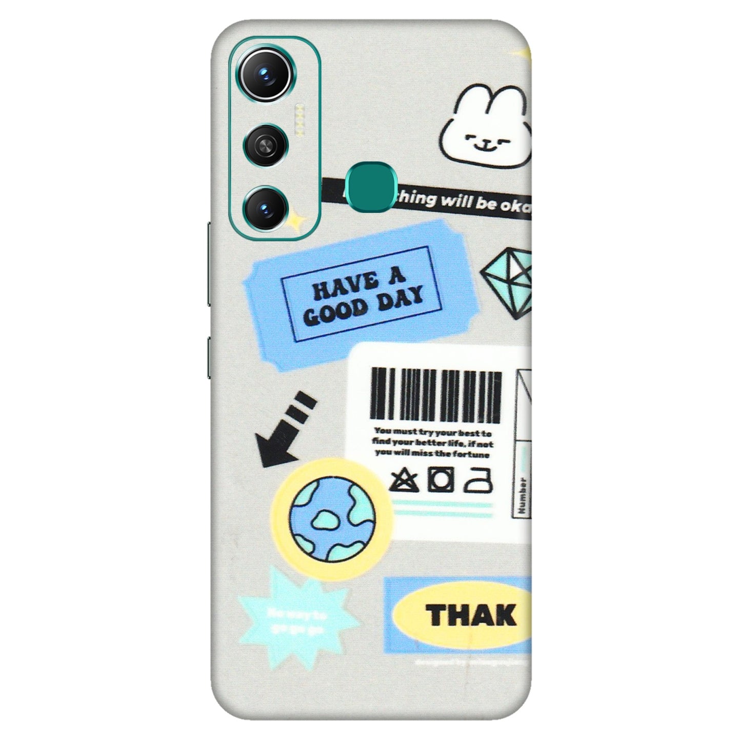 INFINIX Phone Skins (All Models) - Will Be Okay Design - 3D Embossed Finish (L-316) Infinix Hot 11