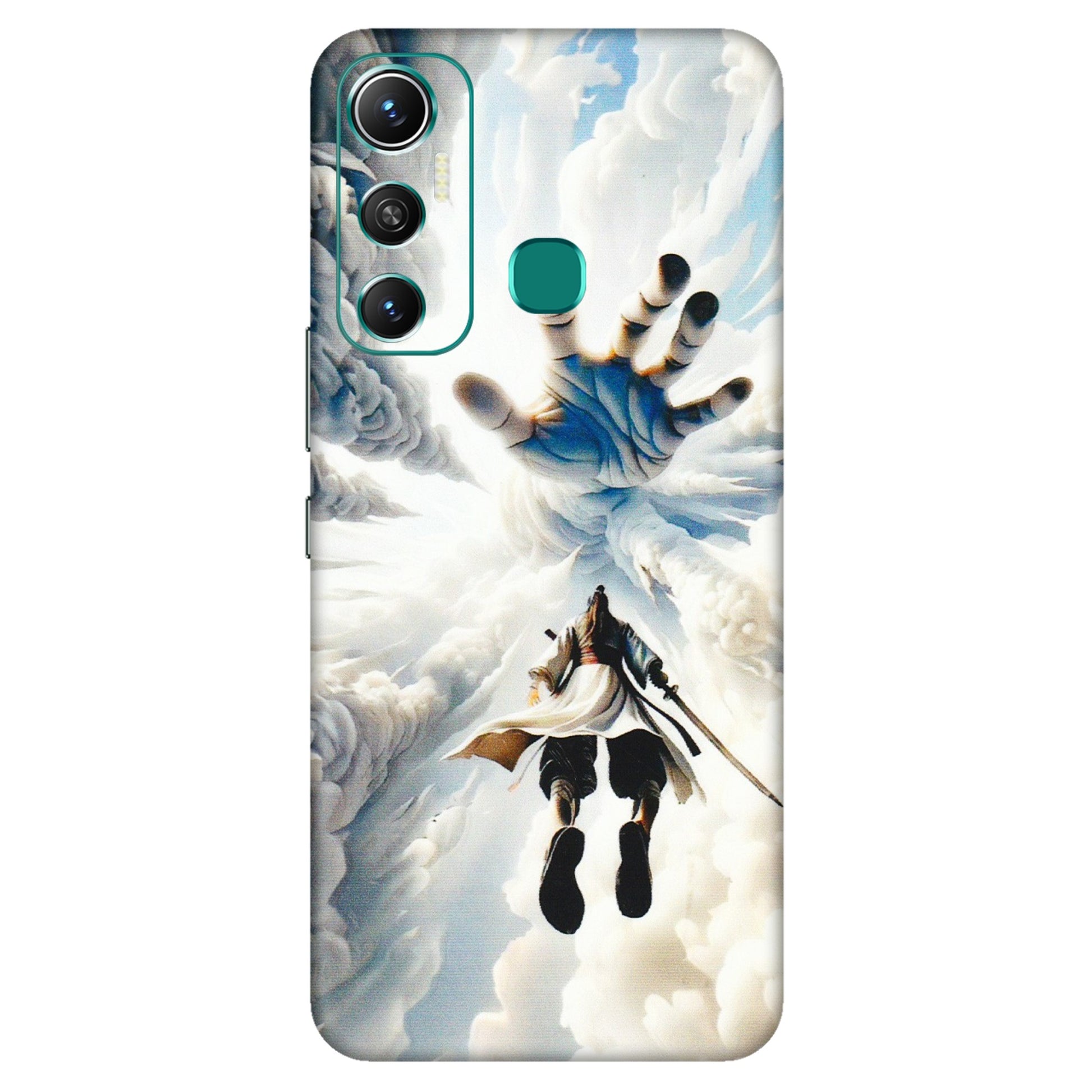 INFINIX Phone Skins (All Models) - Big Hand With Monkey King - 3D Embossed Finish (L-323) Infinix Hot 11