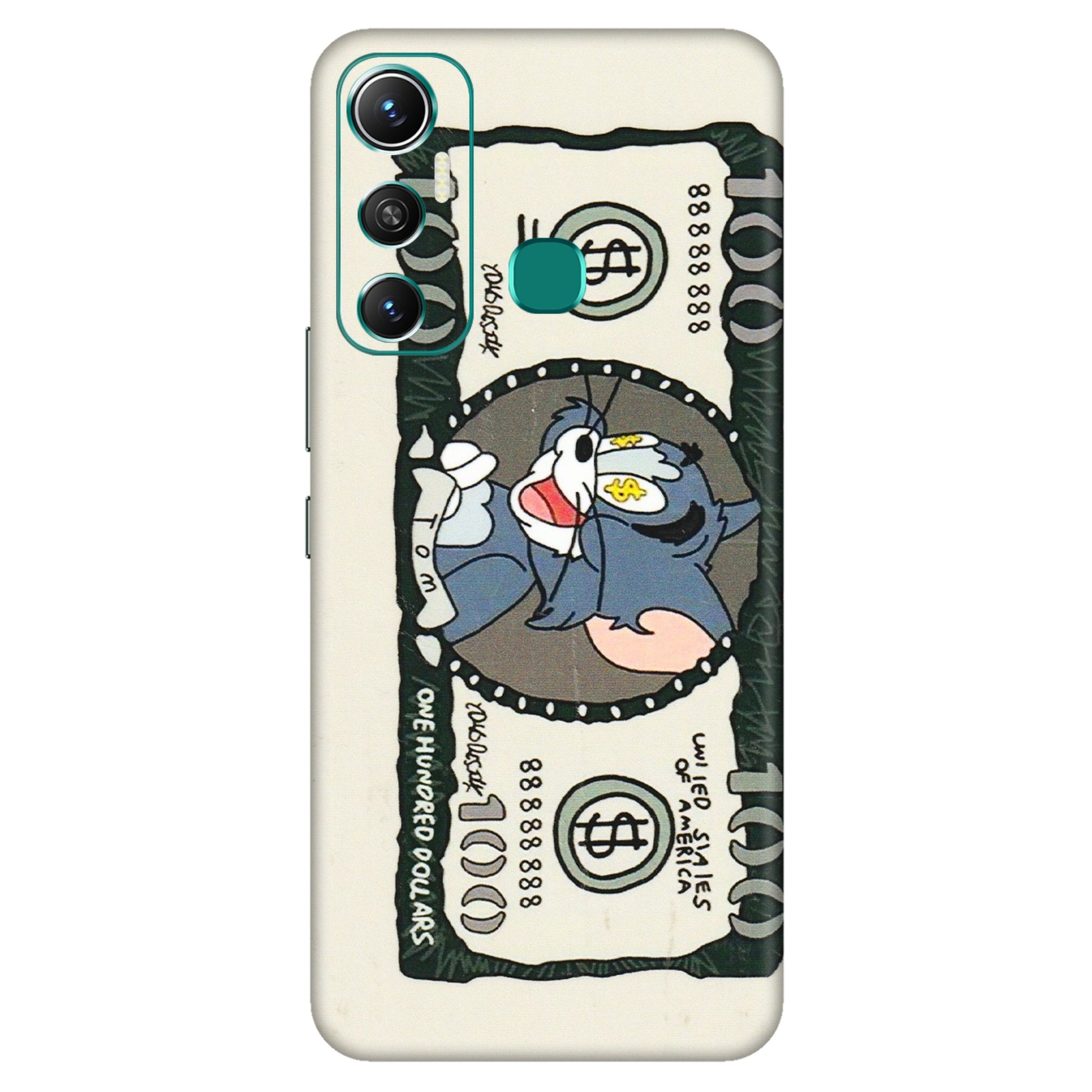 INFINIX Phone Skins (All Models) - Tom Hundred Dollar - 3D Embossed Finish (L-324) Infinix Hot 11