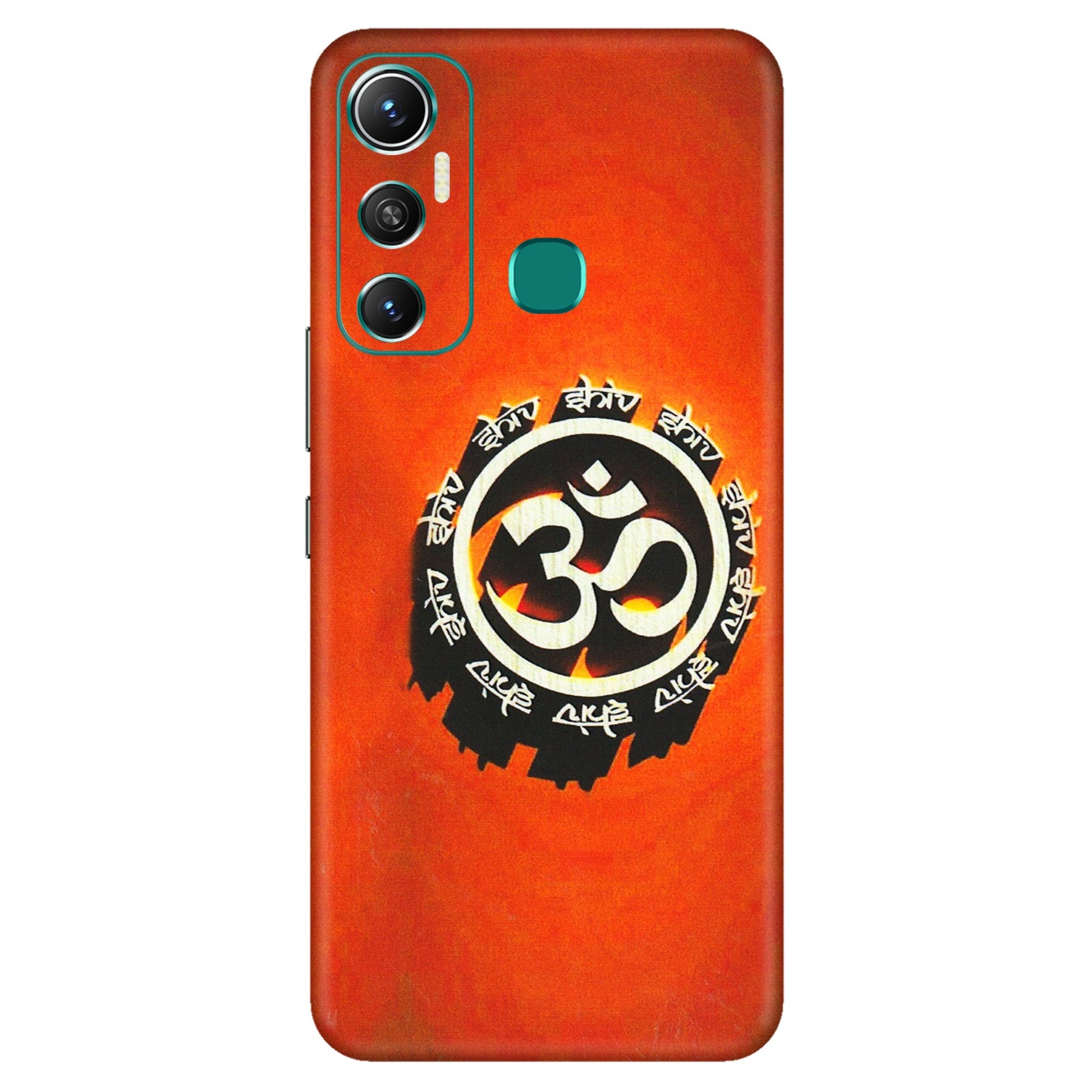 INFINIX Phone Skins (All Models) - Aum Shiv Orange - 3D Embossed Finish (L-32) Infinix Hot 11