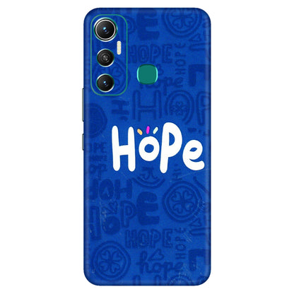INFINIX Phone Skins (All Models) - Hope Doodles Blue - 3D Embossed Finish (L-43) Infinix Hot 11