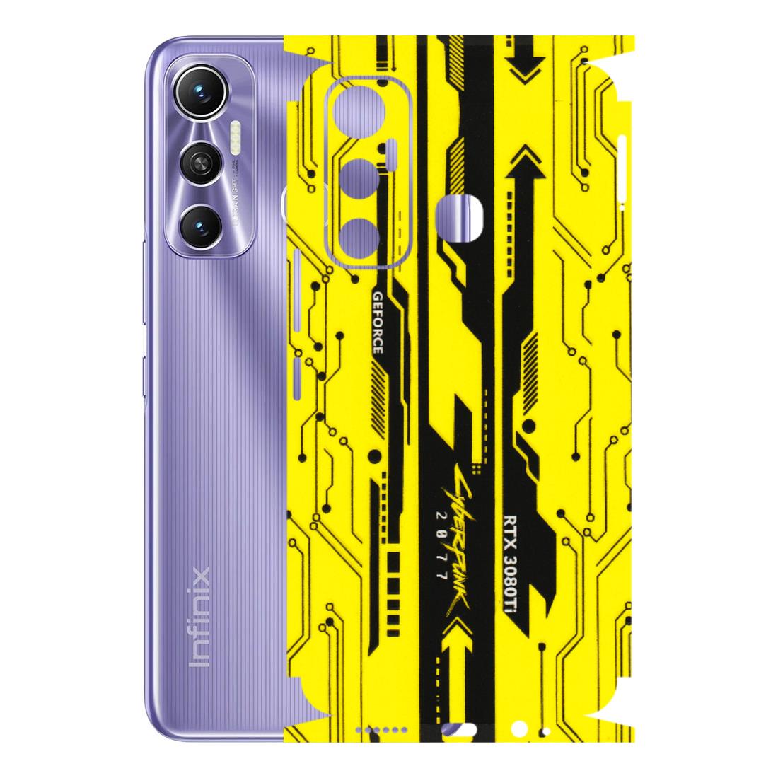 INFINIX Phone Skins (All Models) - Yellow Cyberpunk - 3D Embossed Finish (L-93) Infinix Hot 11