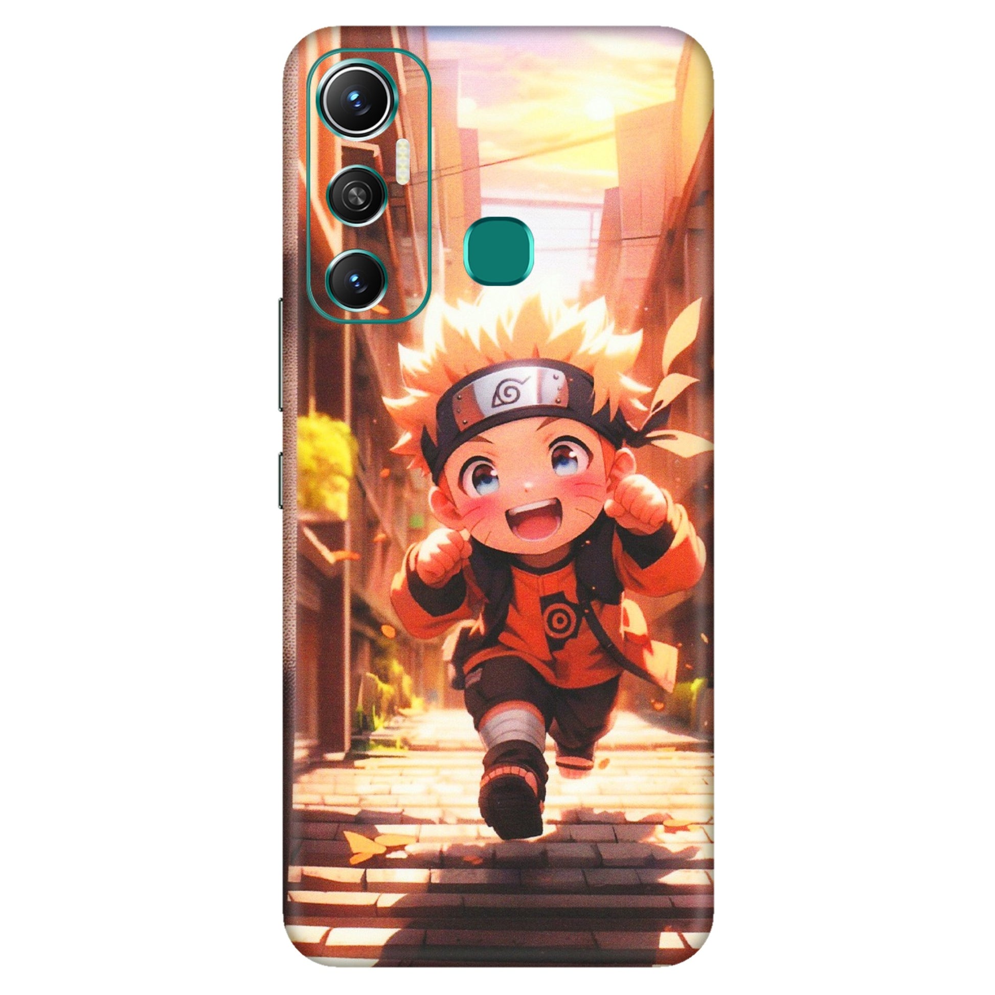 INFINIX Phone Skins (All Models) - Naruto Cute Toon Running - Matte Finish (M-04) Infinix Hot 11
