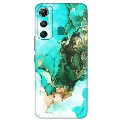 INFINIX Phone Skins (All Models) - The Blue Gold Marble - Matte Finish (M-124) Infinix Hot 11