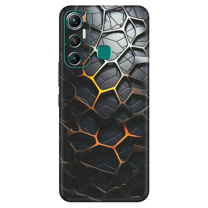 INFINIX Phone Skins (All Models) - New Abstract Graphite Tiles - Matte Finish (M-130) Infinix Hot 11