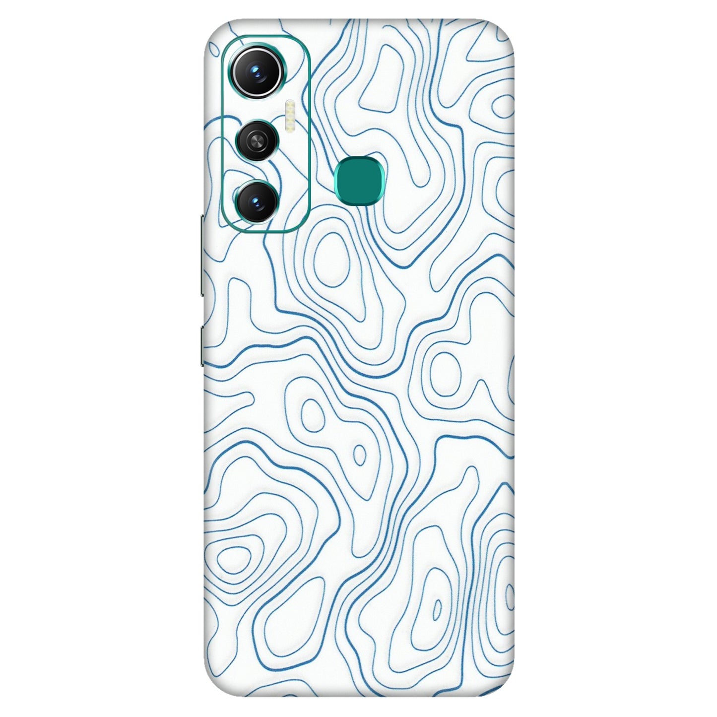 INFINIX Phone Skins (All Models) - Blue And White Swirls - Matte Finish (M-139) Infinix Hot 11