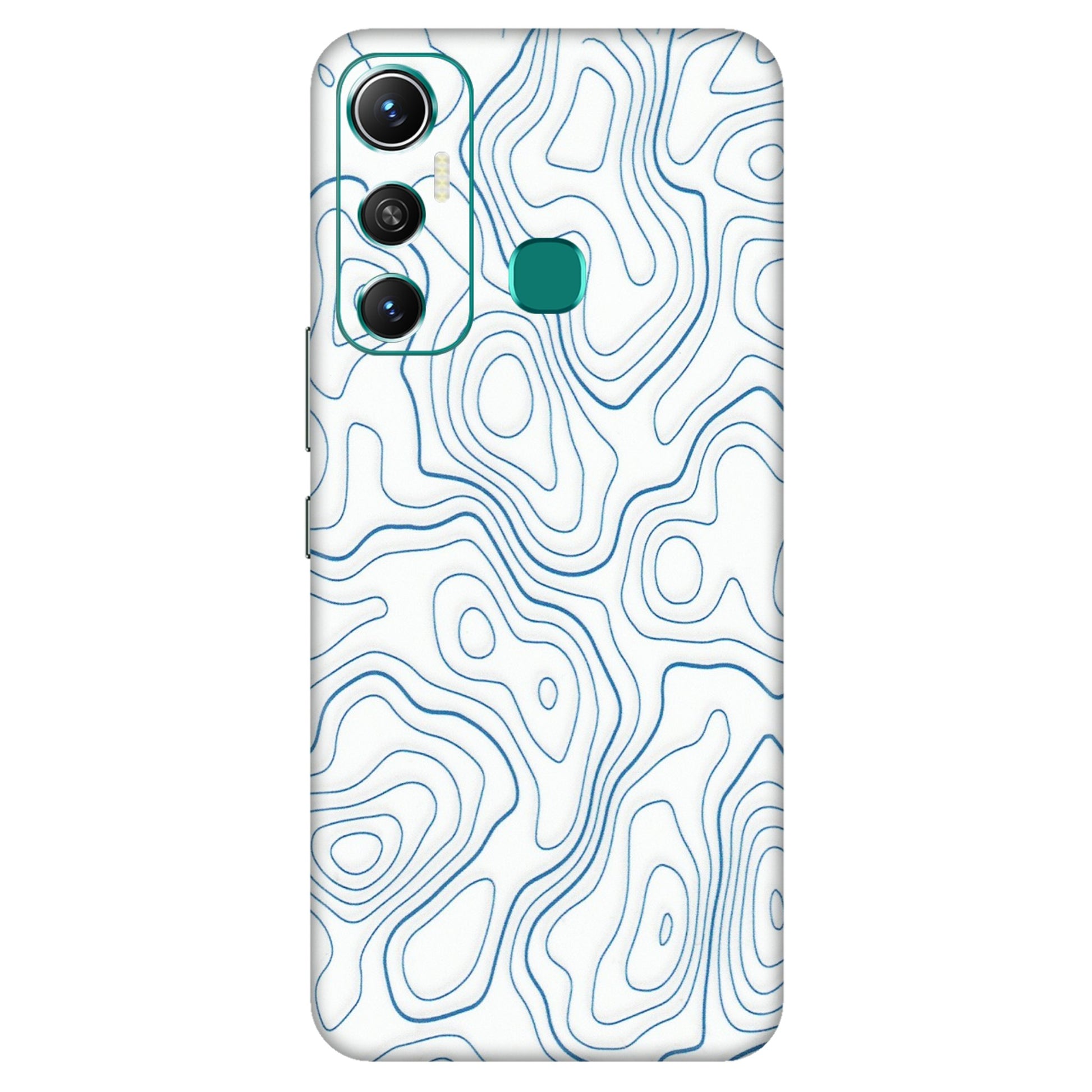 INFINIX Phone Skins (All Models) - Blue And White Swirls - Matte Finish (M-139) Infinix Hot 11