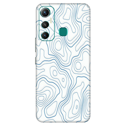 INFINIX Phone Skins (All Models) - Blue And White Swirls - Matte Finish (M-139) Infinix Hot 11