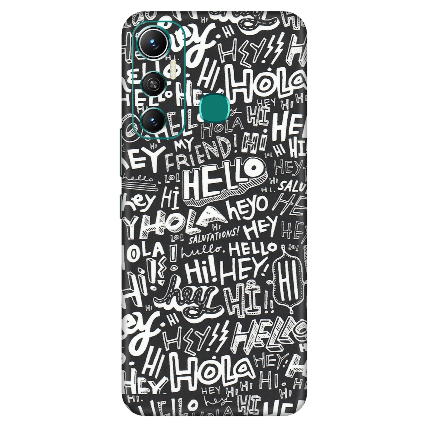 INFINIX Phone Skins (All Models) - Hi Hello Doodles - Matte Finish (M-25) Infinix Hot 11