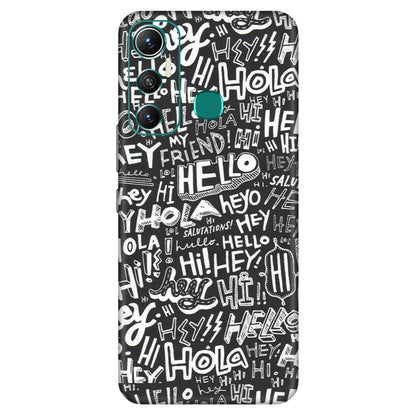 INFINIX Phone Skins (All Models) - Hi Hello Doodles - Matte Finish (M-25) Infinix Hot 11
