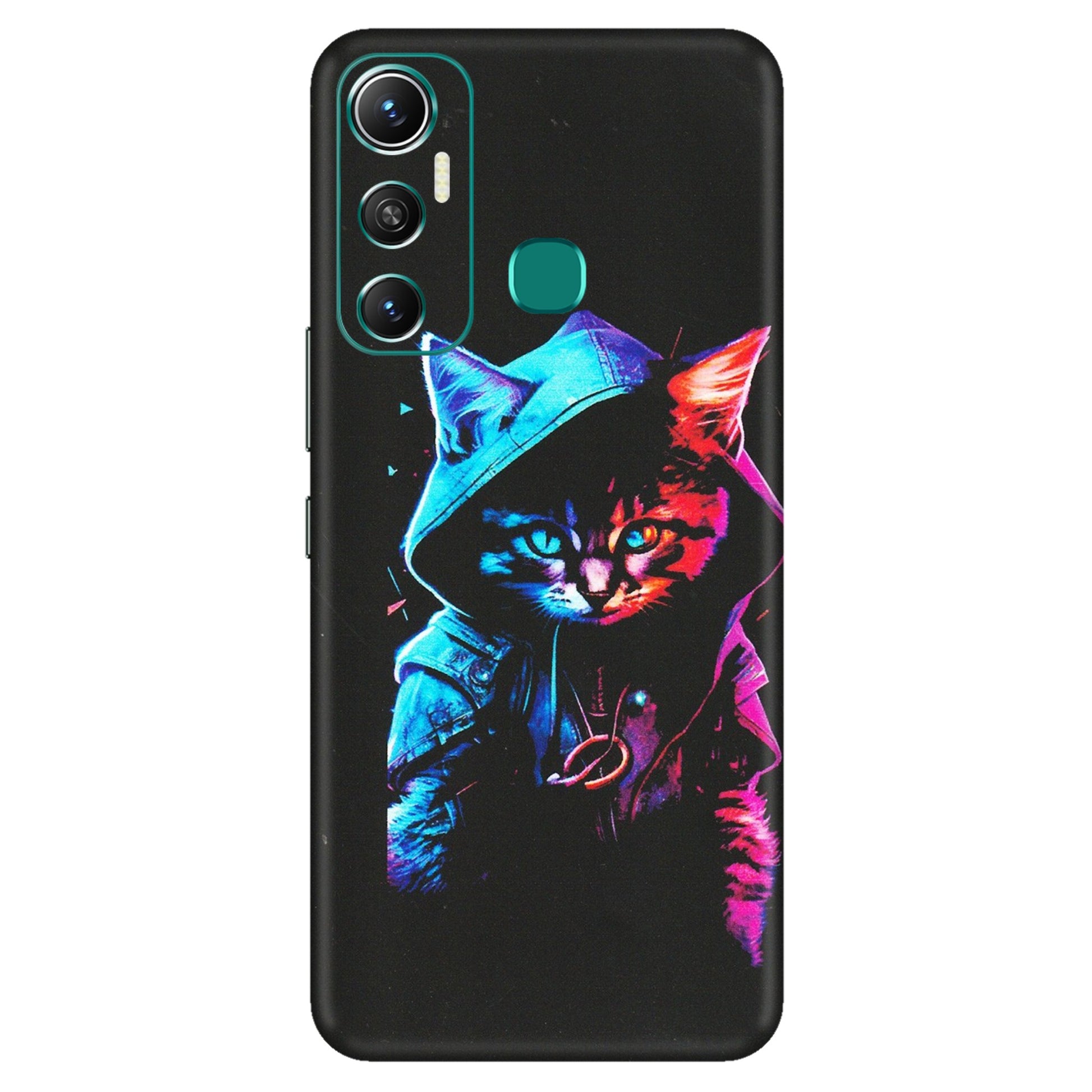 INFINIX Phone Skins (All Models) - Cyberpunk Cat - Matte Finish (M-45) Infinix Hot 11