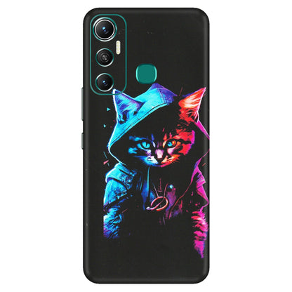 INFINIX Phone Skins (All Models) - Cyberpunk Cat - Matte Finish (M-45) Infinix Hot 11