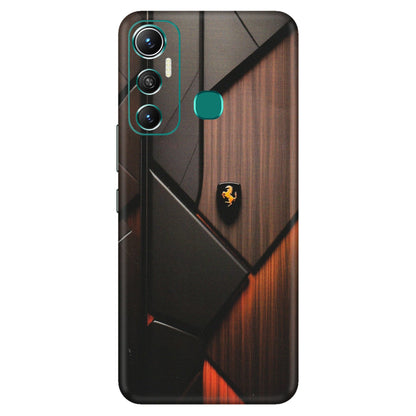 INFINIX Phone Skins (All Models) - Lambo Beauty Wood Pattern Sober - Matte Finish (M-51) Infinix Hot 11