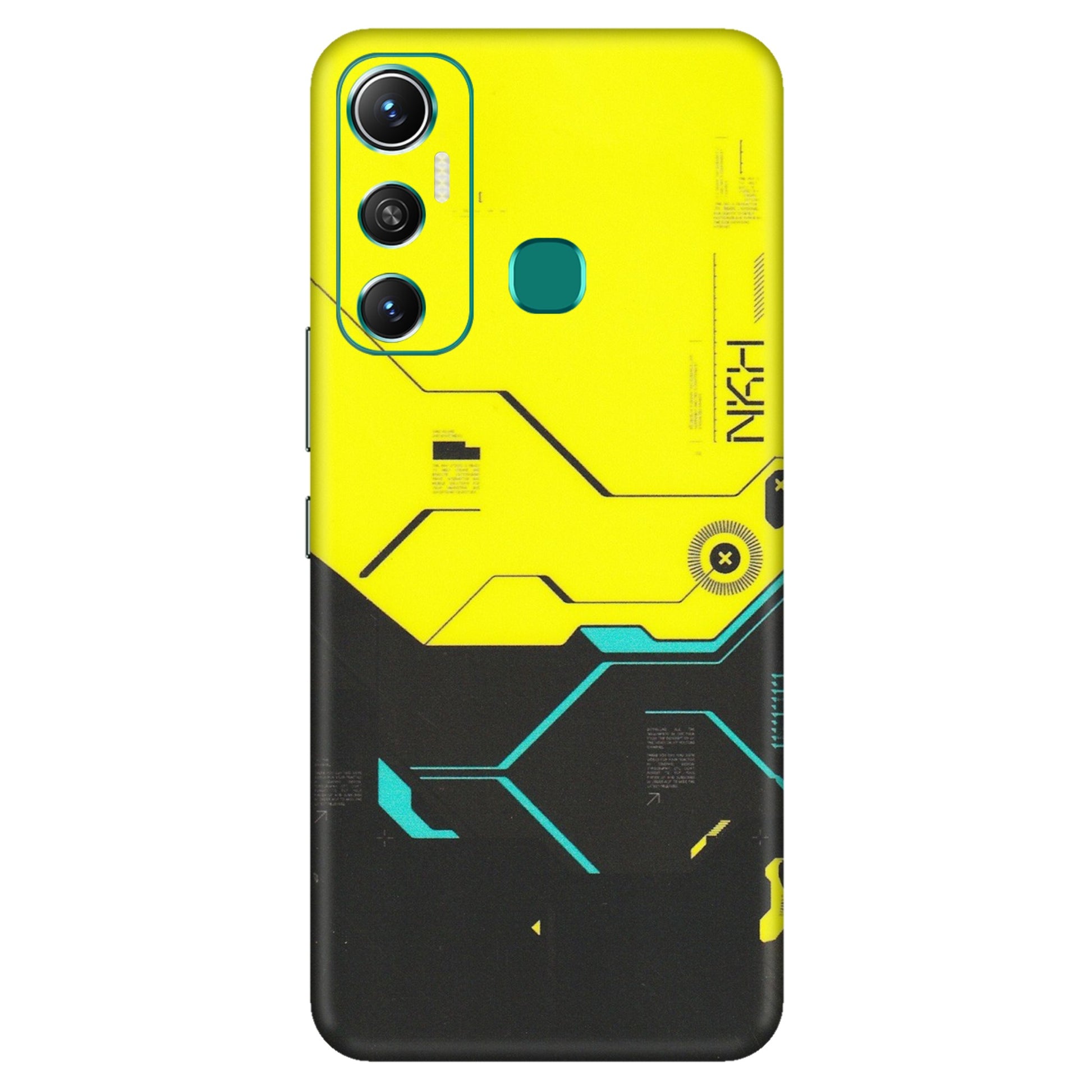 INFINIX Phone Skins (All Models) - Black Yellow Technica - Matte Finish (M-53) Infinix Hot 11
