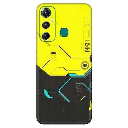 INFINIX Phone Skins (All Models) - Black Yellow Technica - Matte Finish (M-53) Infinix Hot 11